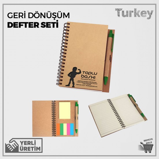 Geri Dönüşüm Defter Seti